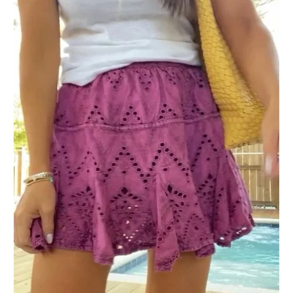 Free People Serenity Skirt Purple Small - Picture 2 of 10